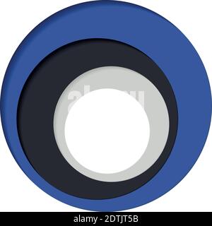 Runde Palette von vier Farben auf weißem Hintergrund - Vektorgrafik Stock Vektor