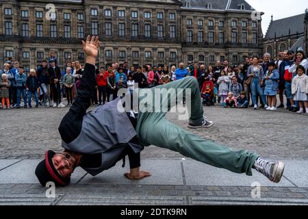 Tägliches Leben in Amsterdam. Vie quotidienne à Amsterdam. Stockfoto