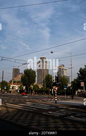 Vie quotidienne à Amsterdam. Tägliches Leben in Amsterdam. Stockfoto
