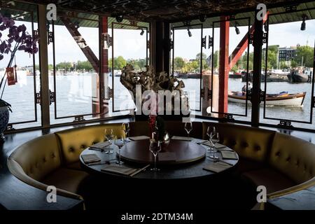 Vie quotidienne à Amsterdam. Tägliches Leben in Amsterdam. Stockfoto
