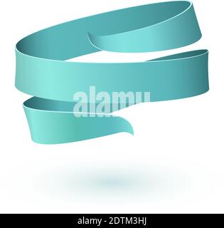 Blaues leeres Farbband. Banner-Vorlage für Ihre Projekte. Stock Vektor