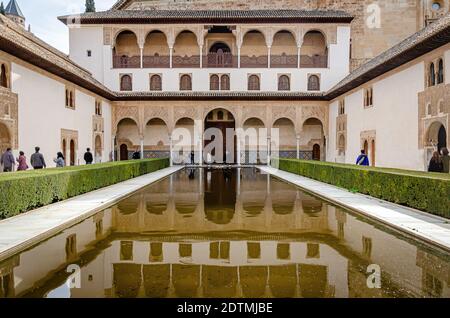 Der Hof der Myrtles, Alhambra Stockfoto