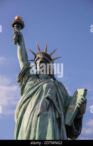 Japan, Tokyo City, Minato Ku, Odaiba, Freiheitsstatue Stockfoto