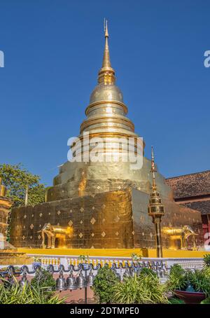 Thailand, Chiang Mai Stadt, Wat Phra Singh Tempel Stockfoto