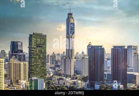 Thailand, Bangkok City, Siam Square, Skyline, Downtown, Baiyoke Sky Hotel Building Stockfoto