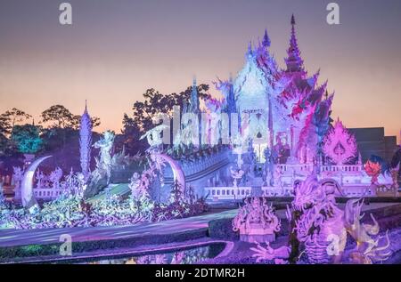 Thailand, Chiang Rai City, Der Weiße Tempel (Wat Rong Khun) Stockfoto