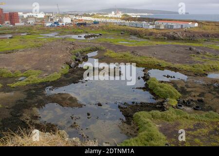 Cabo de Praia Steinbruch, Azzorre, Azoren, Terceira, Cabo de Praia Steinbruch, Terceires, Azoren, Portugal, Landschaft, landschap Stockfoto