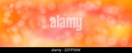 Abstrakt orange verschwommener Hintergrund mit Bokeh. Vektor-Illustration für Geburtstag, Hochzeit, Party, Valentinstag. Niedlichen Hintergrund für Grußkarte Stock Vektor
