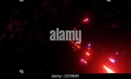 Glühende Neon Lichter Tunnel 3d Illustration Hintergrund Tapete Design Kunstwerk Stockfoto