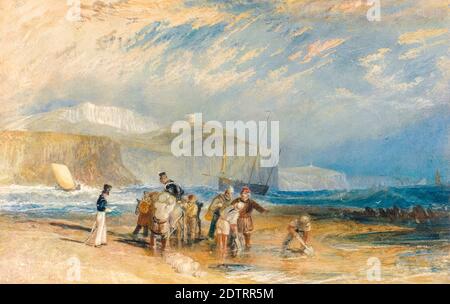 JMW Turner, Malerei, Folkestone Harbour und Coast to Dover, um 1829 Stockfoto