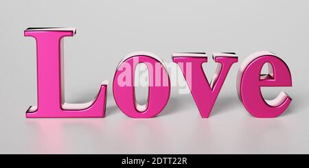 3d rot Wort LIEBE für valentine Design. 3d-Rendering Stockfoto