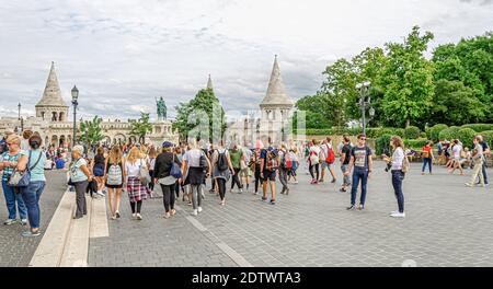 Altstadt auf dem Budaer Hügel in der Stadt Budapest. Stockfoto