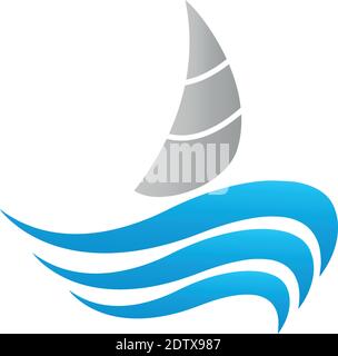 Segelboot, Schiff, Reise, Symbol, Logo Stock Vektor