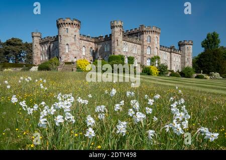 Cholmondeley Castle im Frühjahr, Cholmondeley, Cheshire, England, Großbritannien Stockfoto