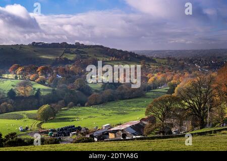 White Nancy und Kerridge Hill im Herbst, Bollington, Cheshire, England, Großbritannien Stockfoto