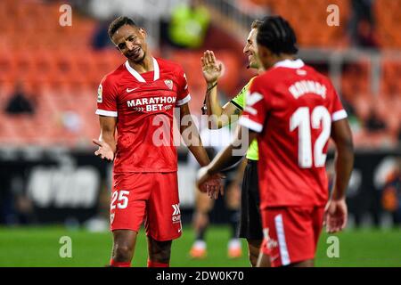 VALENCIA, SPANIEN - DEZEMBER 22: Fernando von Sevilla FC während des La Liga Santander Spiels zwischen Valencia CF und Sevilla FC im Mestalla Stadion am dez Stockfoto