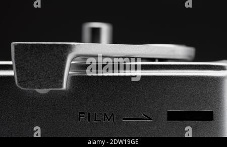 Film Wind Hebel der alten Entfernungsmesser Kamera Stockfoto