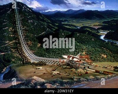 WENN WELTEN KOLLIDIEREN 1951 Paramount Pictures Film. Die Arche bereitet sich auf den Start vor. Stockfoto