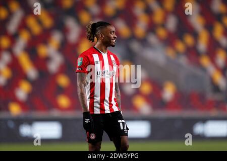 Brentford Community Stadium, London, Großbritannien. Dezember 2020. Englisch Football League Cup Football, Carabao Cup, Brentford FC gegen Newcastle United; Ivan Toney von Brentford Kredit: Action Plus Sports/Alamy Live News Stockfoto