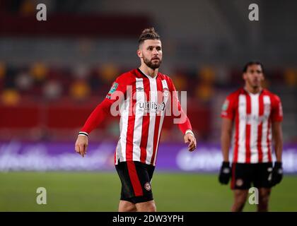 Brentford Community Stadium, London, Großbritannien. Dezember 2020. English Football League Cup Football, Carabao Cup, Brentford FC versus Newcastle United; Emiliano Marcondes of Brentford Credit: Action Plus Sports/Alamy Live News Stockfoto