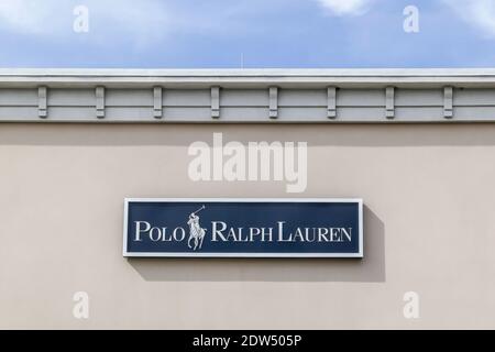 Polo Ralph Lauren Ladenschild in Orlando, Florida, USA. Stockfoto