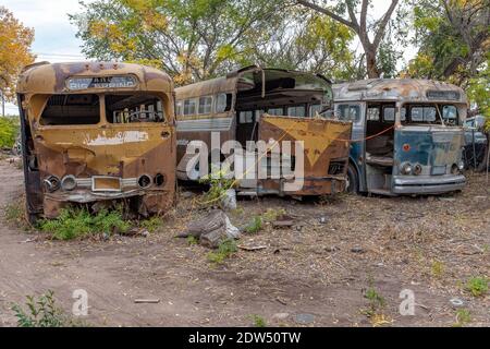 Liquidation eines Autoschrottplatzes in Albuquerque, New Mexico Stockfoto