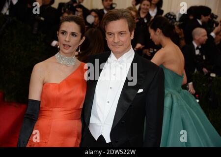 Livia Giuggioli und Colin Firth besuchen das Metropolitan Museum of Art's Costume Institute Benefit und feiern die Eröffnung der Ausstellung "Charles James: Beyond Fashion" und des neuen Anna Wintour Costume Center am 5. Mai 2014. Foto von Briquet - Douliery /ABACAUSA.COM Stockfoto