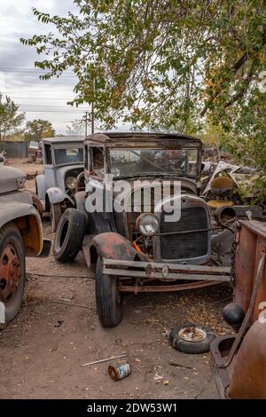 Liquidation eines Autoschrottplatzes in Albuquerque, New Mexico Stockfoto