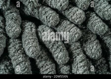 Microfaser-Stoff Handtuch Textur mit weichen großen Flor, Makro-Foto. Stockfoto