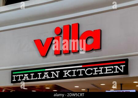 Villa Italian Kitchen Restaurant in einem Food Court im Einkaufszentrum in Orlando, Florida, USA Stockfoto