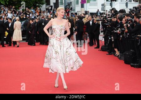 Nadja Auermann auf dem roten Teppich der Grace De Monaco Vorführung und Eröffnungszeremonie im Palais des Festivals in Cannes, Frankreich am 14. Mai 2014 im Rahmen der 67. Filmfestspiele von Cannes. Foto von Aurore Marechal/ABACAPRESS.COM Stockfoto