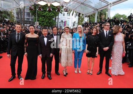 Produzent Pierre-Ange Le Pogam, Jeanne Balibar, Tim Roth, Regisseur Olivier Dahan, Nicole Kidman, Paz Vega Ankunft auf dem roten Teppich von Grace De Monaco Vorführung und Eröffnungszeremonie im Palais des Festivals in Cannes, Frankreich am 14. Mai 2014 im Rahmen der 67. Filmfestspiele von Cannes. Foto von Aurore Marechal/ABACAPRESS.COM Stockfoto