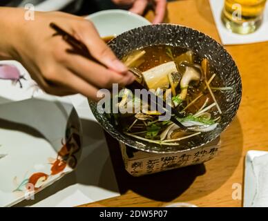 Japanisches Gericht in Shizuoka, Japan Stockfoto