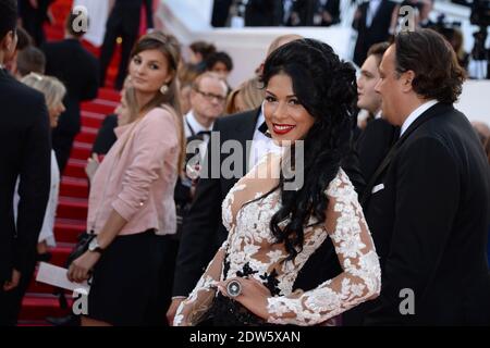 Ayem Nour Ankunft bei Dragon 2 Vorführung im Palais des Festivals in Cannes, Frankreich am 16. Mai 2014, im Rahmen der 67. Cannes Film Festival. Foto von Nicolas Briquet/ABACAPRESS.COM Stockfoto