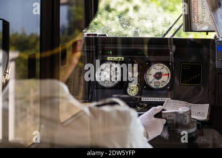 Japanische Lokführer in Hamamatsu, Japan Stockfoto