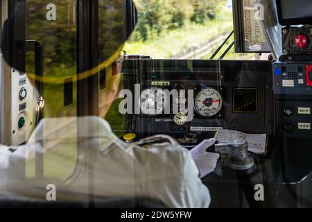 Japanische Lokführer in Hamamatsu, Japan Stockfoto