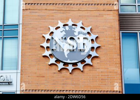 Siegel der National Science Foundation (NSF) in Washington D.C., USA. Stockfoto