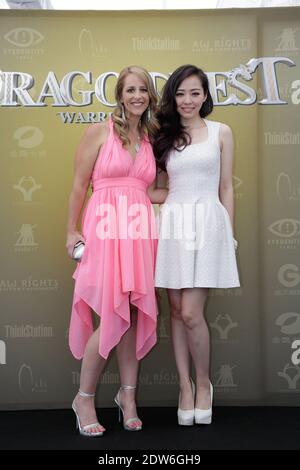 Keely Hawkes und Jane Zhang bei der Fotoschau für den Film Dragon Nest, der am 18. Mai 2014 im Plage Royale im Rahmen des 67. Filmfestivals von Cannes in Cannes, Frankreich, stattfand. Foto von Jerome Domine/ABACAPRESS.COM Stockfoto