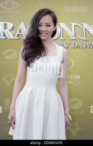 Jane Zhang bei der Fotoschau für den Film Dragon Nest, der am 18. Mai 2014 im Rahmen des 67. Cannes Film Festivals in Cannes, Frankreich, im Plage Royale stattfand. Foto von Jerome Domine/ABACAPRESS.COM Stockfoto