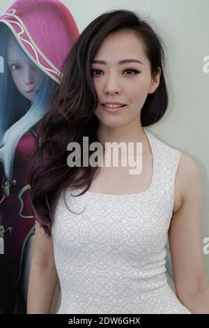 Jane Zhang bei der Fotoschau für den Film Dragon Nest, der am 18. Mai 2014 im Rahmen des 67. Cannes Film Festivals in Cannes, Frankreich, im Plage Royale stattfand. Foto von Jerome Domine/ABACAPRESS.COM Stockfoto