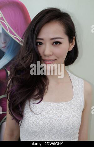 Jane Zhang bei der Fotoschau für den Film Dragon Nest, der am 18. Mai 2014 im Rahmen des 67. Cannes Film Festivals in Cannes, Frankreich, im Plage Royale stattfand. Foto von Jerome Domine/ABACAPRESS.COM Stockfoto