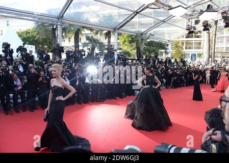 Atmosphäre vor der Vorführung von Homesman auf den 67. Filmfestspielen von Cannes, in Cannes, Frankreich am 18. Mai 2014. Foto von Ammar Abd Rabbo/ABACAPRESS.COM Stockfoto