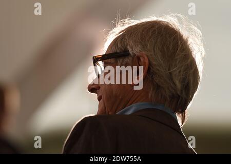 Ken Loach posiert bei der Fotozelle für den Film Jimmy’s Hall, der am 22. Mai 2014 im Palais des Festivals im Rahmen der 67. Filmfestspiele von Cannes in Cannes, Frankreich, stattfand. Foto von Lionel Hahn/ABACAPRESS.COM Stockfoto