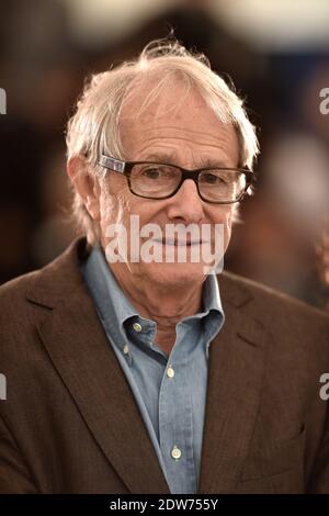 Ken Loach posiert bei der Fotozelle für den Film Jimmy’s Hall, der am 22. Mai 2014 im Palais des Festivals im Rahmen der 67. Filmfestspiele von Cannes in Cannes, Frankreich, stattfand. Foto von Lionel Hahn/ABACAPRESS.COM Stockfoto