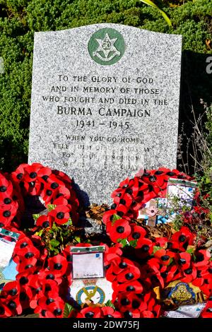 Burma Kampagne Denkmal in Kings Lynn. Stockfoto