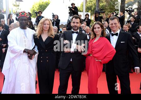 Pablo Trapero, Peter Becker, Maria Bonnevie, Geraldine Pailhas, Moussa Tour Ankunft im Palais des Festivals für die Vorführung des Films Sils Maria im Rahmen der 67. Cannes Film Festival in Cannes, Frankreich am 23. Mai 2014. Foto von Nicolas Briquet/ABACAPRESS.COM Stockfoto