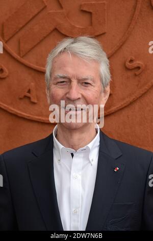 Jean-Claude Narcy Halt im Village, dem VIP-Viertel der French Tennis Open 2014 in der Roland Garros Arena in Paris, Frankreich, am 27. Mai 2014, Foto von Nicolas Briquet/ABACAPRESS.COM Stockfoto