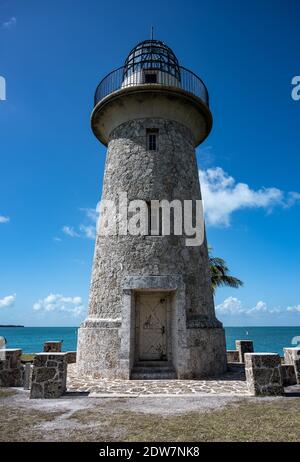 Blick auf den Leuchtturm Boca Chita im Biscayne Nationalpark Stockfoto