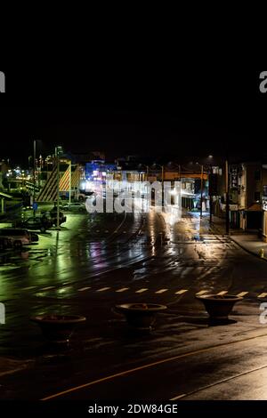 Hampton Beach NH USA Nachtfoto Stockfoto