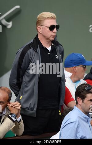 Boris Becker nimmt am 1. Juni 2014 an den Roland Garros French Tennis Open 2014 - Day Ten in Roland Garros in Paris Teil. Foto von Laurent Zabulon/ABACAPRESS.COM Stockfoto